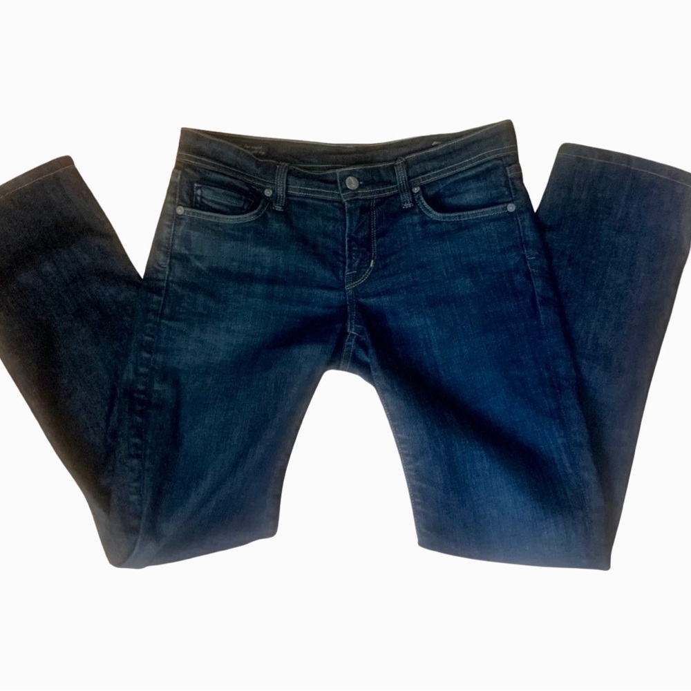CITIZENS OF HUMANITY Ava Low Rise Straight Dark Denim Jeans With Stretch Size 28 - Picture 10 of 15